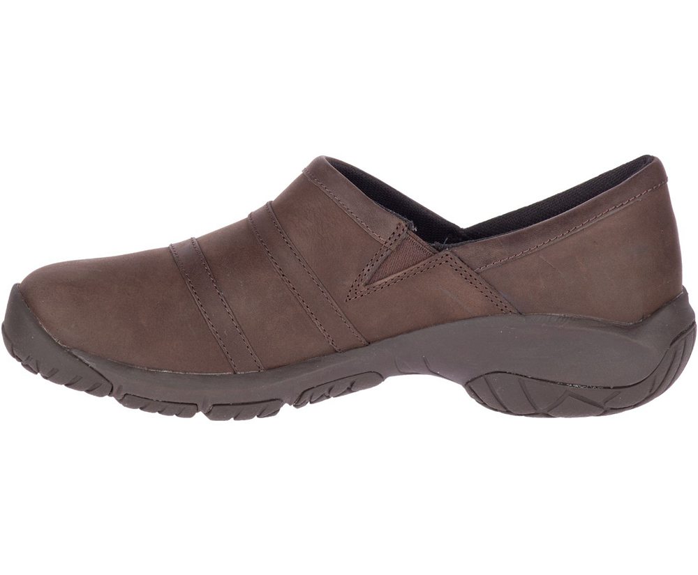Merrell Slip Ons Brown - Encore Moc 4 Leather - Womens 03AHOMTNV